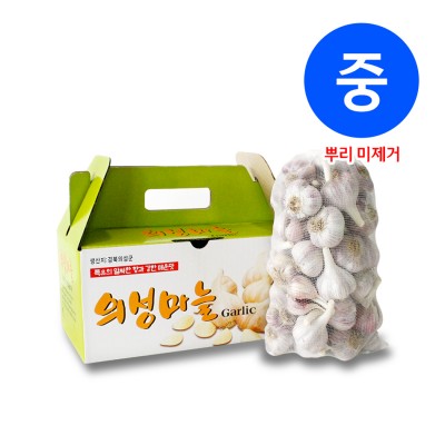 [송이네농장] 24년산 장아찌용 의성 토종 햇마늘 (중품) 1kg 2.5~3cm
