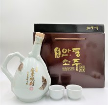 명품안동소주 청와대 납품주 선물세트 600ml 45도+잔2개