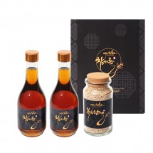 [회룡포참기름] 예천 회룡포 참기름 300ml 두병, 볶음참깨 선물세트