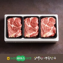 [소백산영주한우]냉장 실속 등심구이2호 등심 / 1.2kg