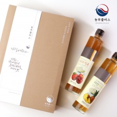 파인애플식초 사과식초 300ml 2병 선물세트 [ 농부플러스 ]