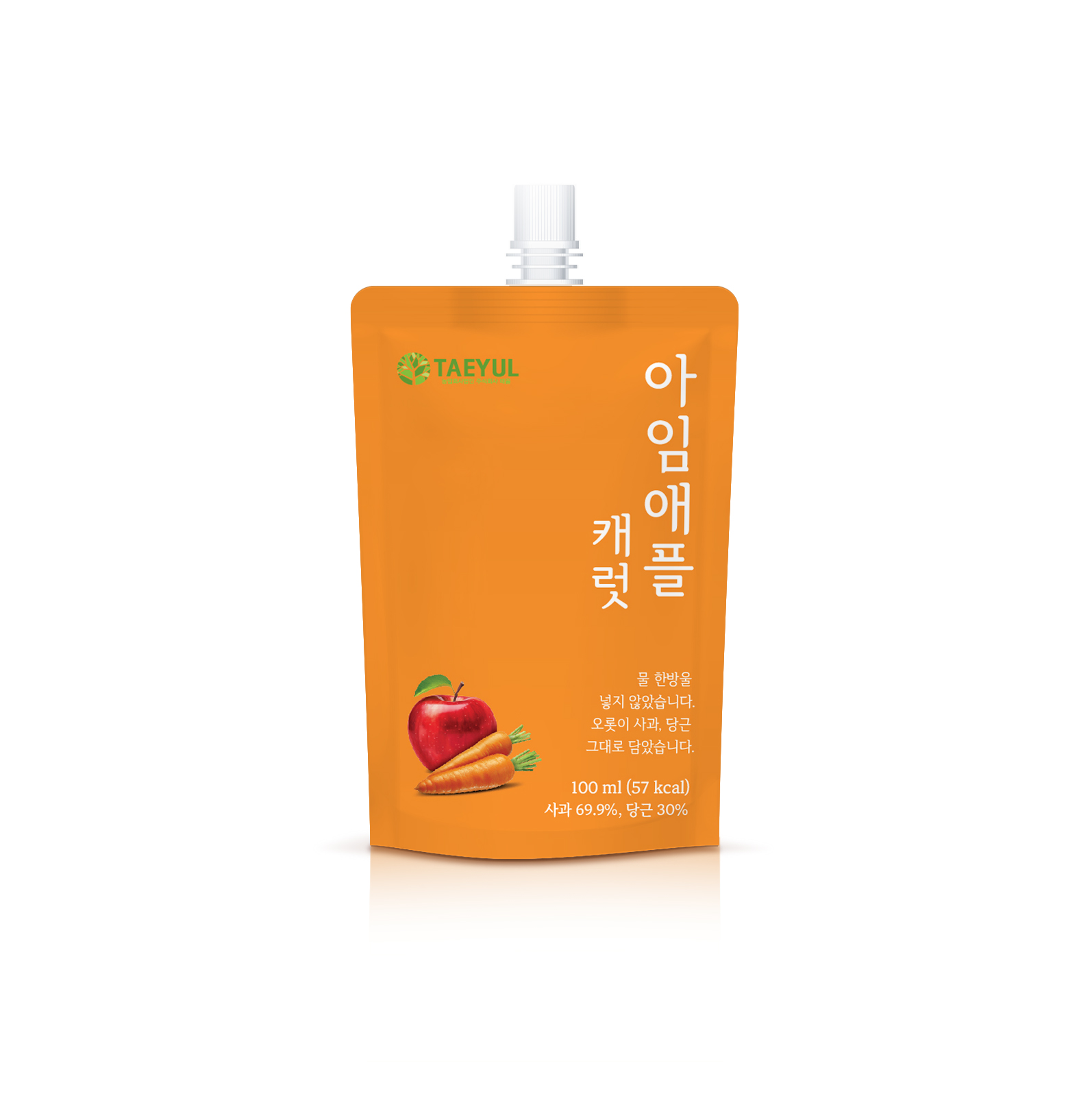 [태율]아임애플 캐럿 사과당근즙 100ml * 60포