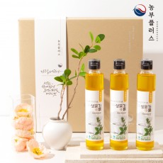 [ 농부플러스 ] 국산 냉압착 생들기름 200ml 3병 선물세트