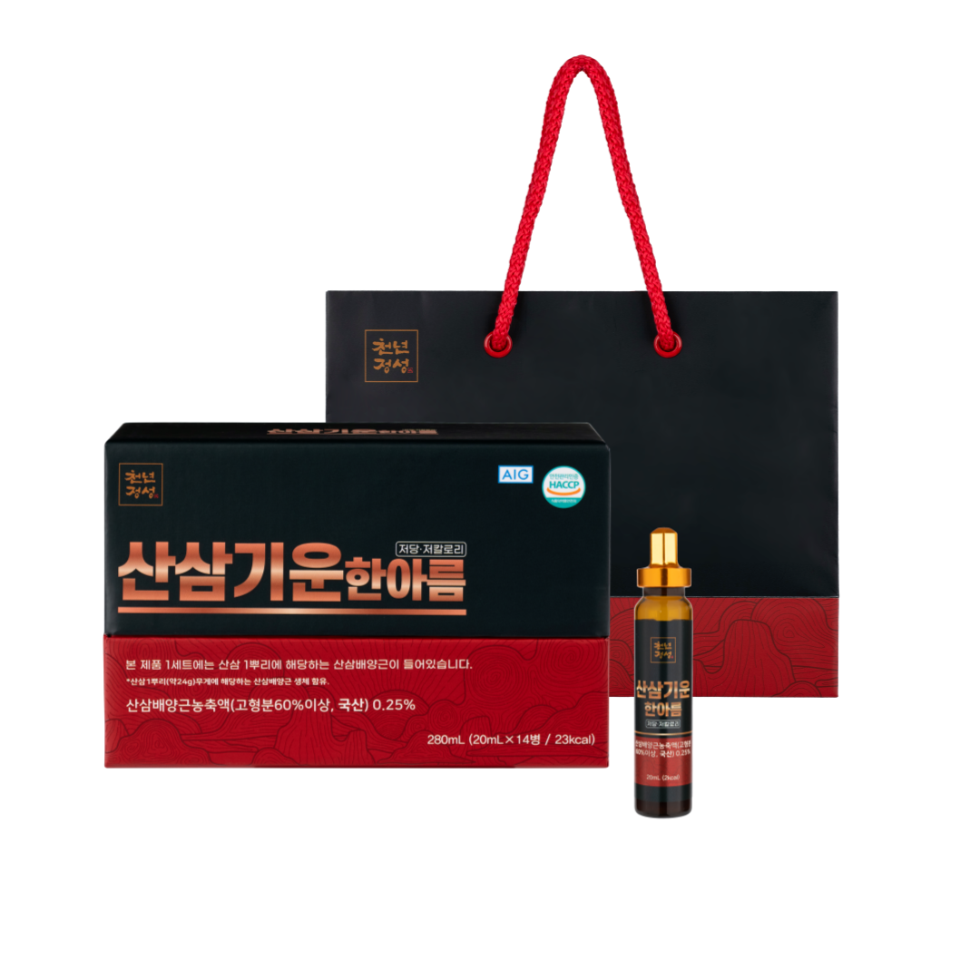 [비트로시스] 천년정성 산삼기운한아름 20mL*14병 + 쇼핑백