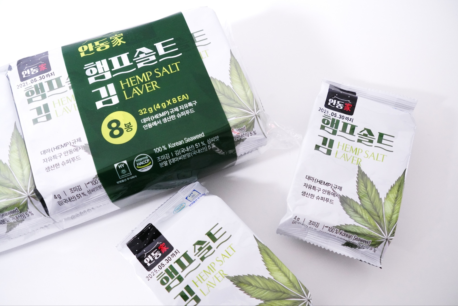 [현영물산] 안동家 햄프솔트 김(도시락김) 4g16봉